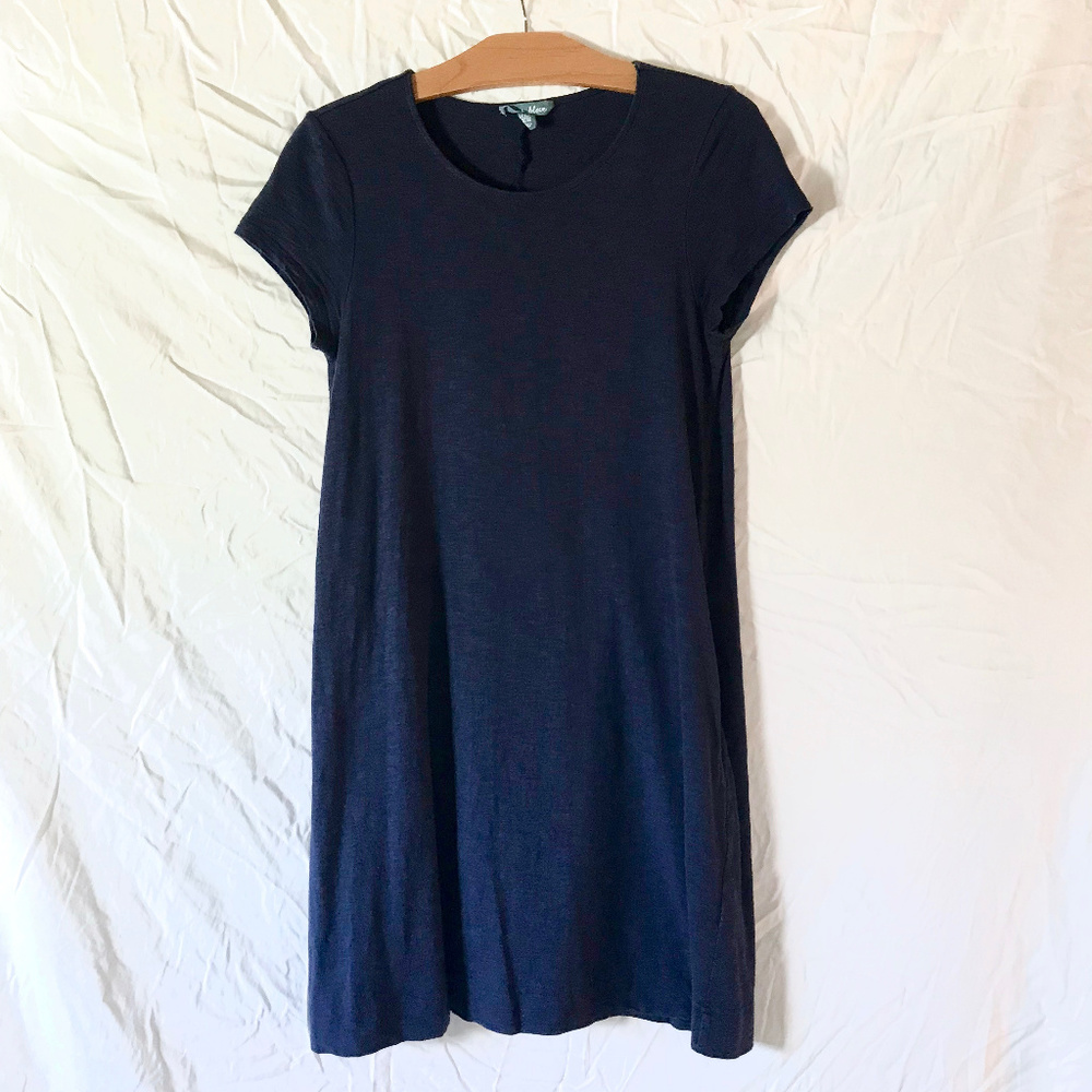 FLEUR BLUE Crew Neck T-Shirt Dress Navy GUC | XS
